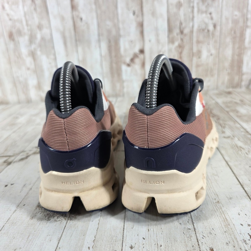 On Running Cloudstratus Womens 7 Brown Orange Navy Blue Mesh Sneakers 39.98657 - Picture 3 of 8